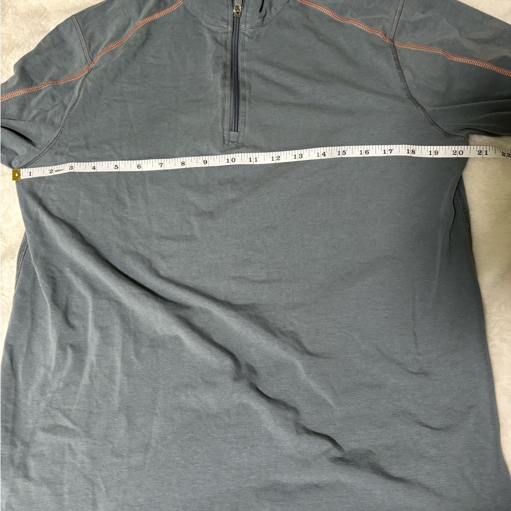 Men's Carrollton Organic Cotton Bamboo Quarter-Zip Performance Long Sleeve Shirt - Picture 5 of 7